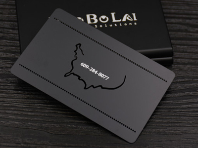 Cutout Black Metal Card