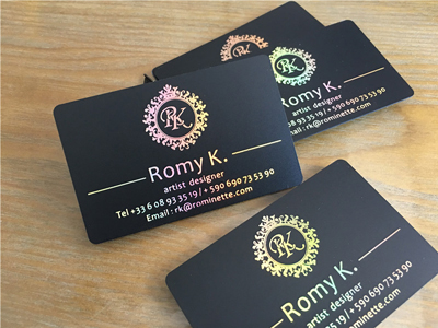 Gold Laser Foil Stamped Business Card