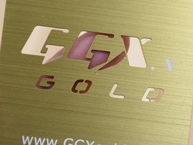 Gold brushed and cutout