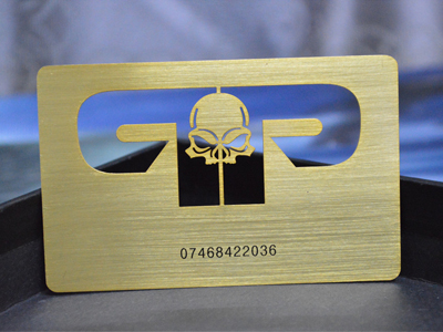 Gold Brushed Metal Card