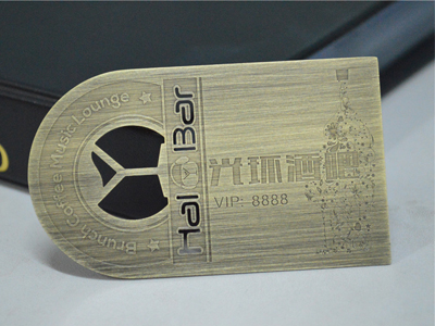 Bronze Brushed Metal Card