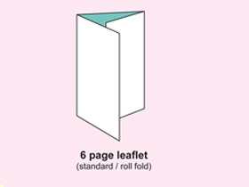 6P leaflet (standard roll fold & C fold)