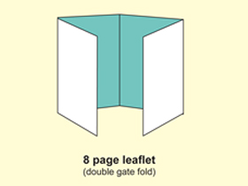 8P leaflet (double gate fold)
