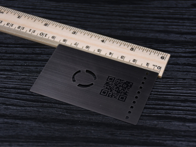 Black Brushed Metal Card