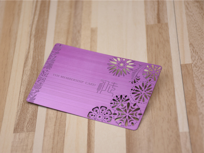 Red/Purple/Blue/Rose Metal Card