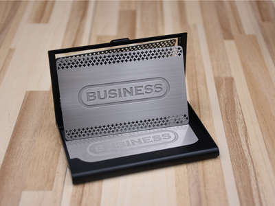 Silver Brushed Busines Card