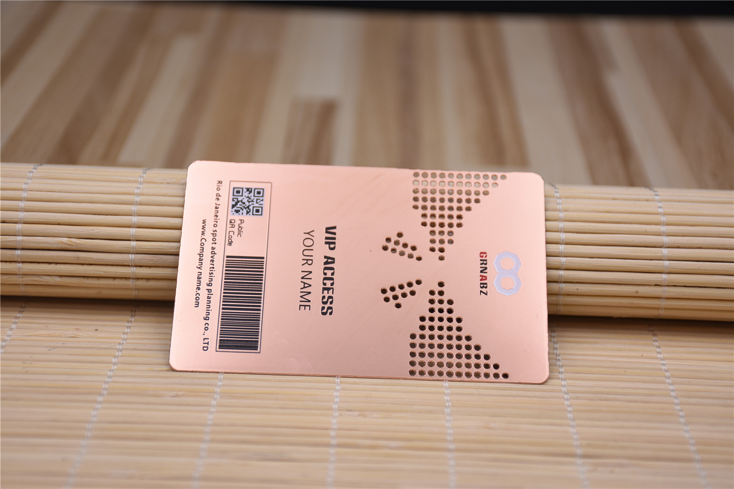 Mirror Rose Gold Metal Card