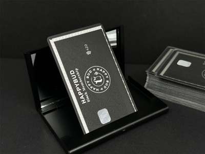 Laser Engraved Black Matte Metal Card