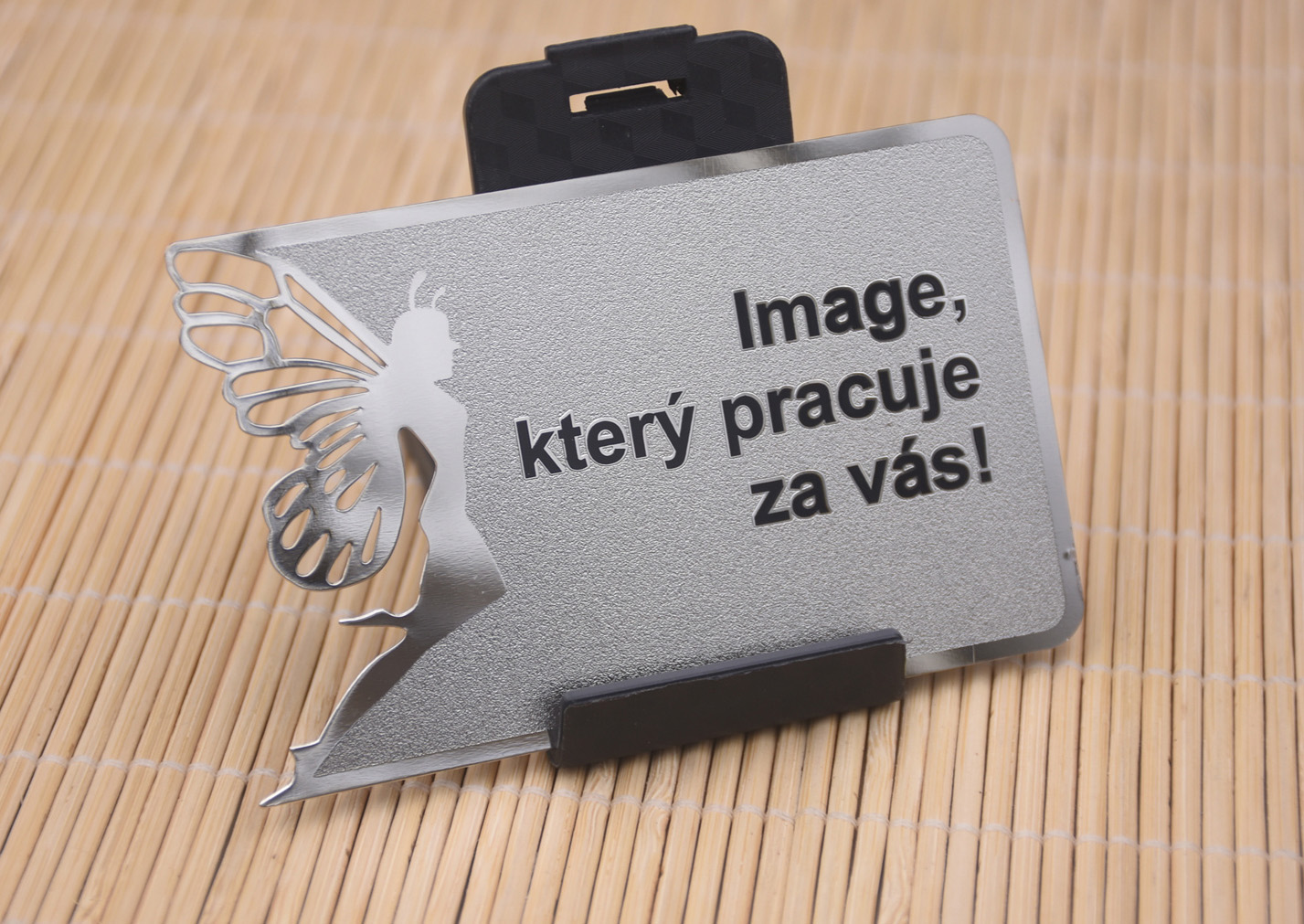 Customized shape silver metal card, frosted, glossy silver border