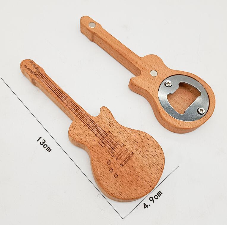 Wood bottle opener