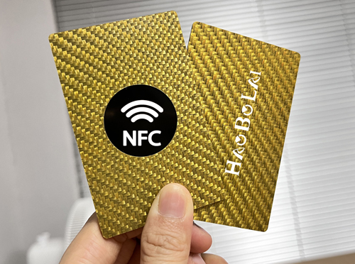 Gold Carbon Fiber NFC Card