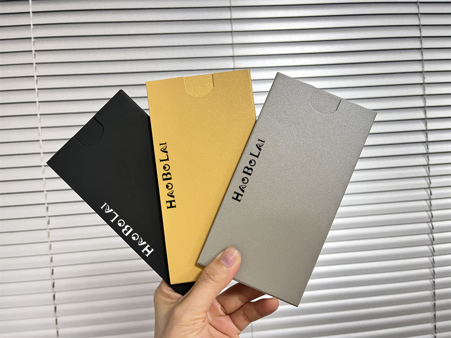 Black/Gold/Silver Premium Slide in Card Holder