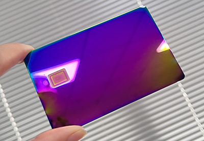 rainbow mirror metal card
