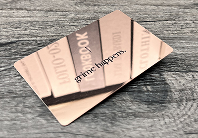 rose gold mirror metal card