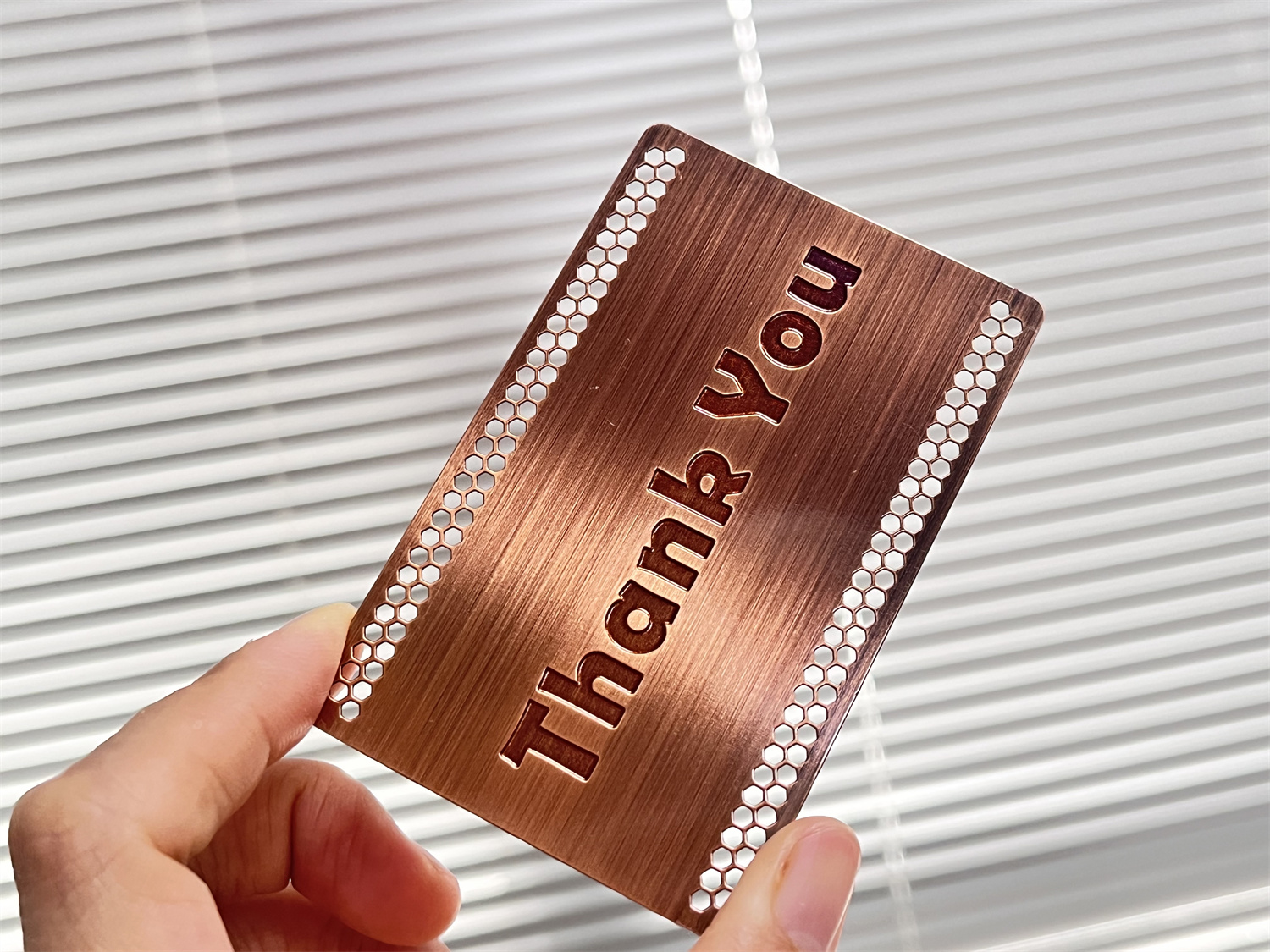 Bronze Brushed Metal Card