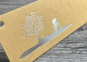 silver foil stamped